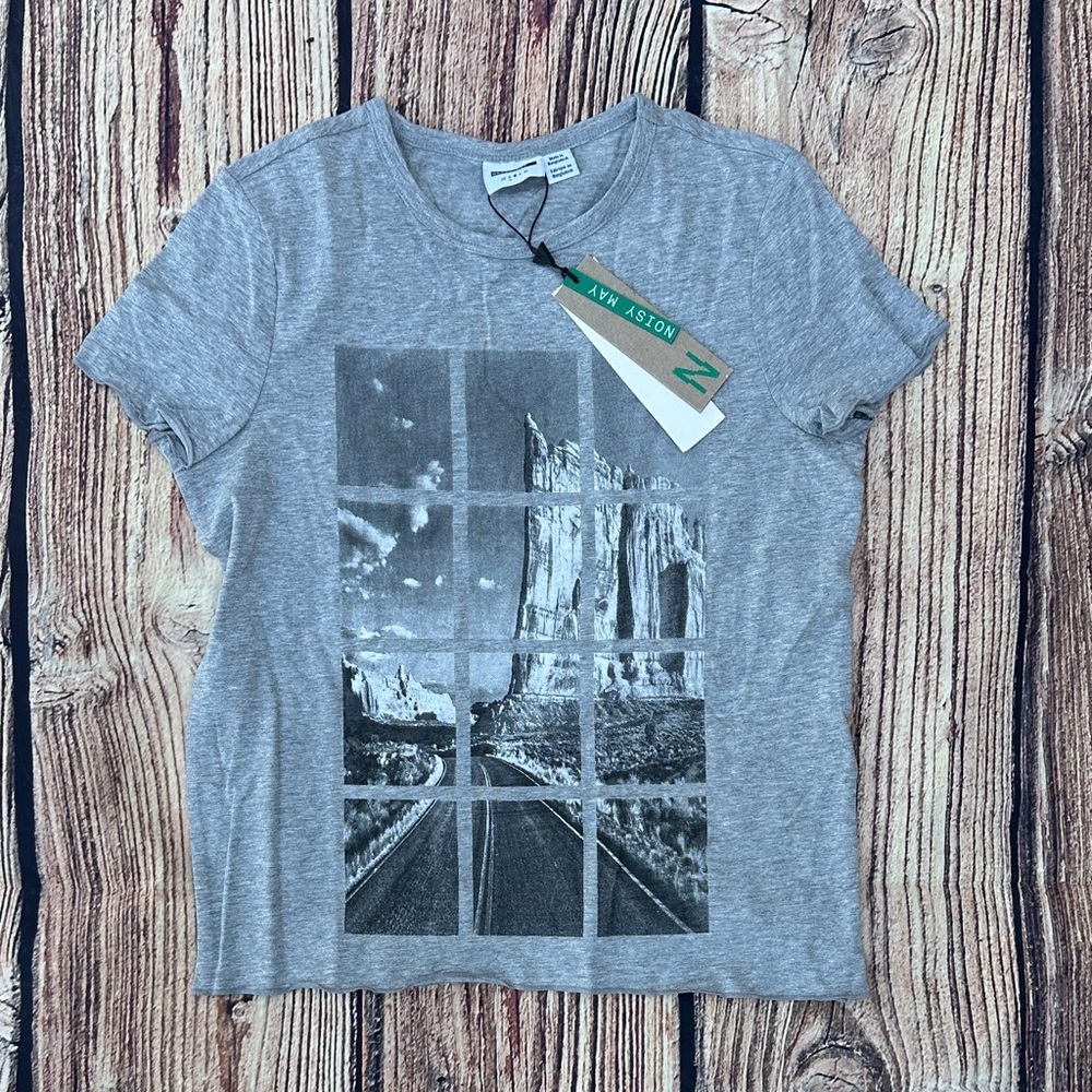 Noisy may Gray Scenic Graphic Kids T-Shirt